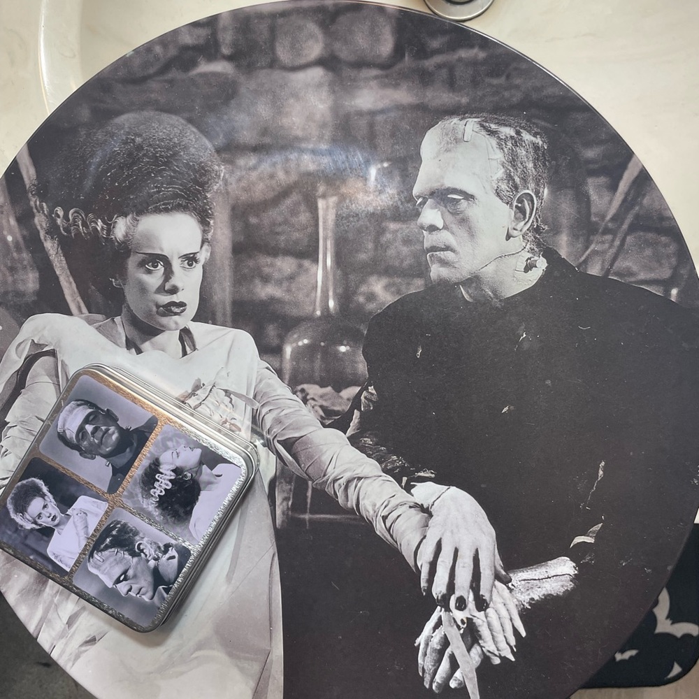 Classic Horror Movie Coasters and platter